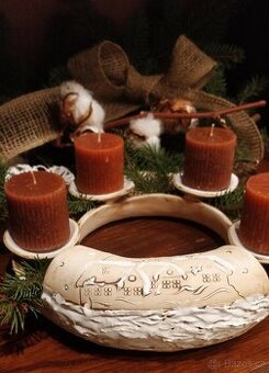 Adventní svícen karamika