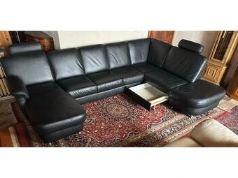 Moderní kožená sedací souprava ve tvaru "U", 3275