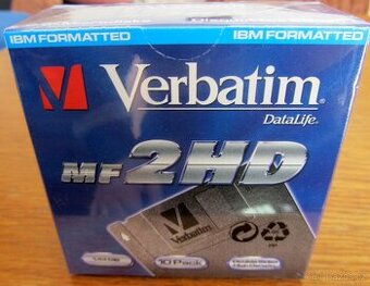 Diskety Verbatim DataLife 3.5", 1.44MB, 10Ks, nepoužité