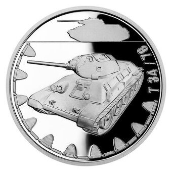 Stříbrná mince Obrněná technika - T-34/76 proof