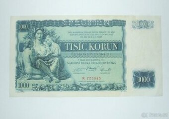 Bankovka První Republika 1000 Korun