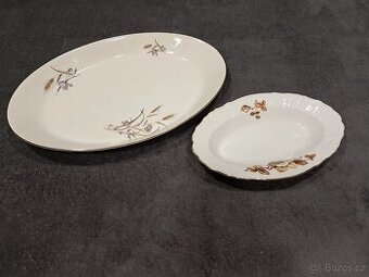 Porcelánové oválné servírovací talíře - Bernadotte - 1