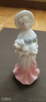 Vintage soška Dívka s pejskem,Nao by Lladro