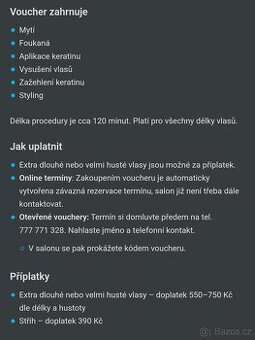 Voucher keratin na vlasy