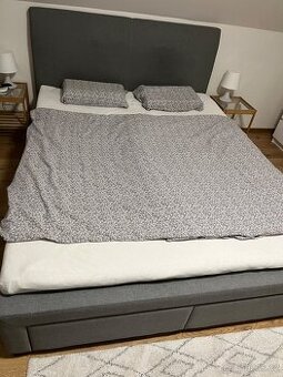 Čalouněná postel s úložným prostorem 160x200