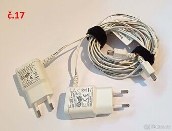 "Šuplíkové" síťové, USB, auto nabíječky a sluchátka vše OK