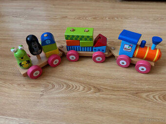 Bino Vlak s domečky Krtek