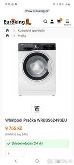 Slim pračka Whirlpool