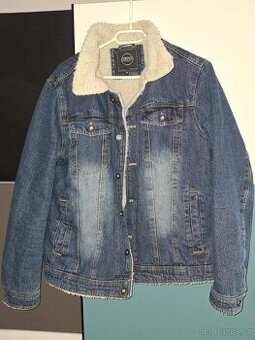 Riflová/džínová bunda tmavě modrá pánská vel. M