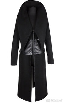 Dámský extravagantní přechodný černý kabát LA HAINE  XS