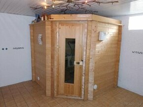 Finská sauna masiv rohová