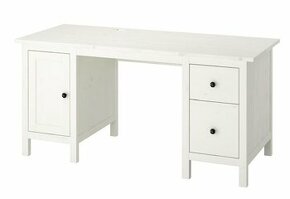 Psací stůl HEMNES Ikea, bílý, 155x65 cm, velmi dobrý stav