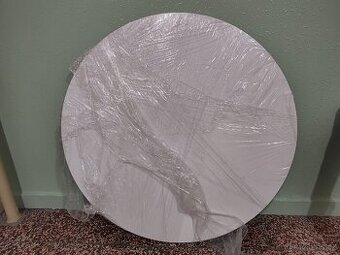 Kulatý bílý jídelní stůl 110 cm