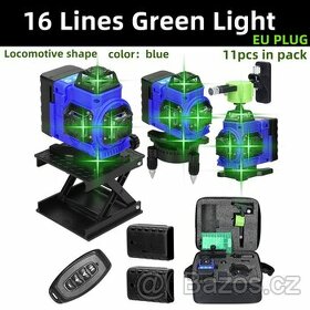 Nový samonivelační laser 4D 16 linek, 2 baterie, Do
