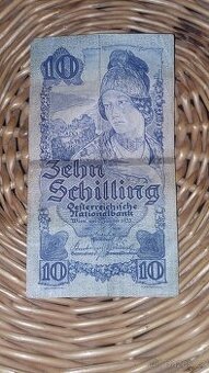 10 Schilling Rakousko 1933 vzácné 1. vydání stav viz fota , - 1