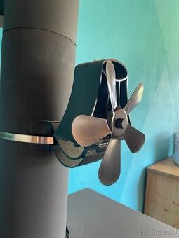 Ventilátor krbový na kamna - černý