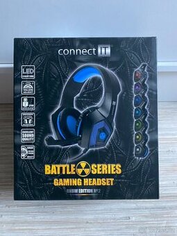 Nové nepoužívané funkční herní sluchátka Connect IT - battle