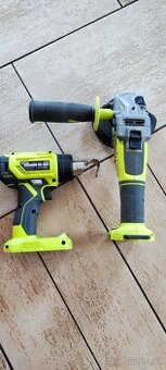 Ryobi rozbrus R18AG7 a hrokovzdušná pistole R18HG