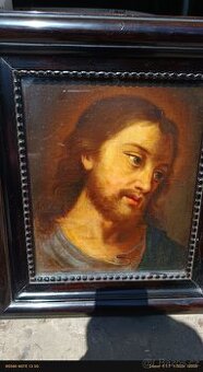 2 obrazy v retro rámu - Ježíš a Marie