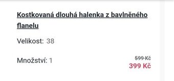 Kostkovaná dlouhá halenka