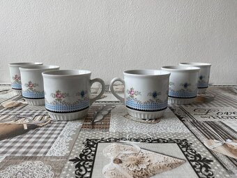 Raritní sada retro hrnků Dubí Czechoslovakia - 6 ks, 375 ml