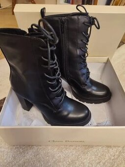 Polokozačky Clara Barson Klarissa WS5881-10 Černé