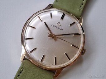 Pánské zlaté náramkové hodinky Certina 14K