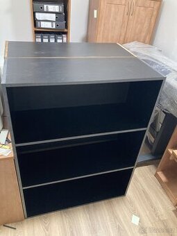 Černá skříňka se 2 policemi (93x123x35)-(2 ks, i jednotlivě) - 1