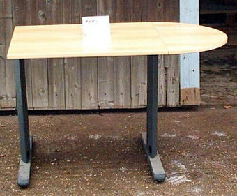 pracovní nový psací stůl ASC 80x80+40kruh s kov.podnož