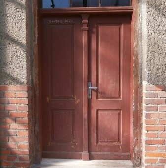 Starožitné dvoukřídlové dveře 140/197