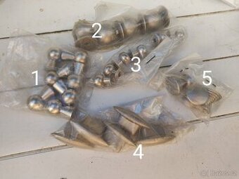 Knobky, madlo - stribrna