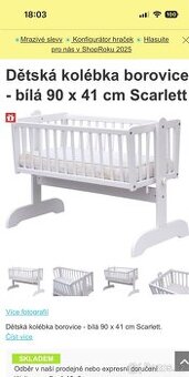 Dřevěná dětská kolébka
