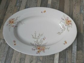 Porcelánový starožitný servírovací tác/mísa/oválný talíř