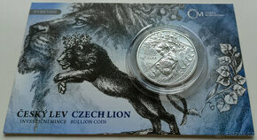 Stříbrná mince 1oz Český lev 2024 stand - č. 130