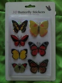 3D butterfly stickers.