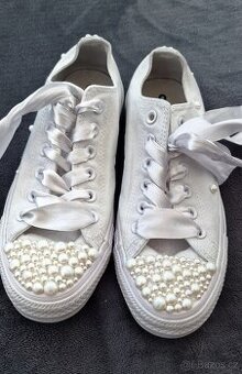 Tenisky Converse-pearls wedding edition