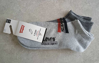 Levi´s kotníkové ponožky šedé 2 páry - 1