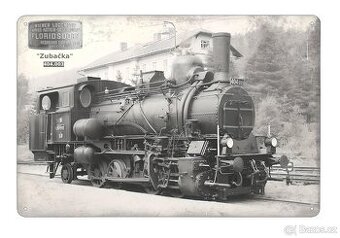 plechová cedule: Parní lokomotiva 404.003 "Zubačka" - 1