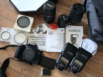 Celá fotografická výbava Canon