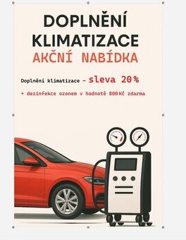 Doplnění klimatizace AKCE - 20%
