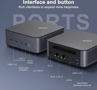 Prodám nepoužité Mini PC H90 Intel Core i7