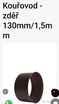 Zděř kouřovodu pr.130 mm, nová