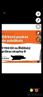 Prodám poukaz na ŘP v hodnotě 9900 u autoškoly Nobe