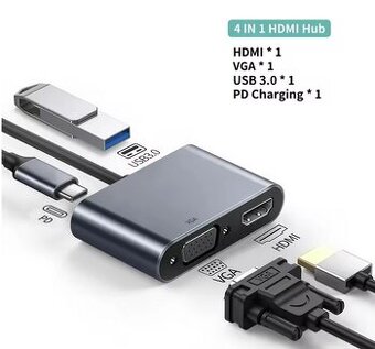 Prodám USB‑C adaptér pro připojení 2 monitorů (HDMI + VGA)