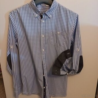 Frajerská modrobílá košile 39-40/M