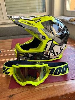 Motokrosová přilba LS2 Fast Evo + brýle 100%