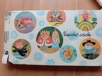 Staré vánoční svíčky s pohádkovými obrázky 2