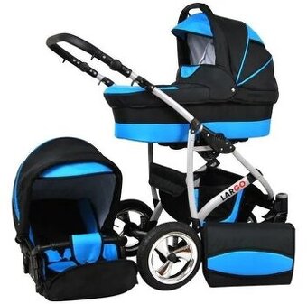 BABYLUX largo dvojkombinace modrý kočárek, chlapeček