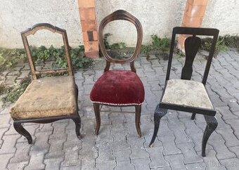 Starožitné židle, 3 různé