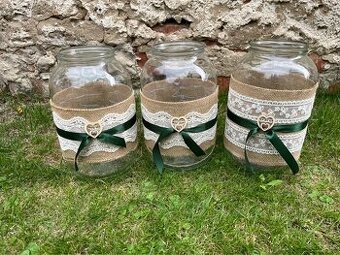 Svatební výzdoba - sklenice